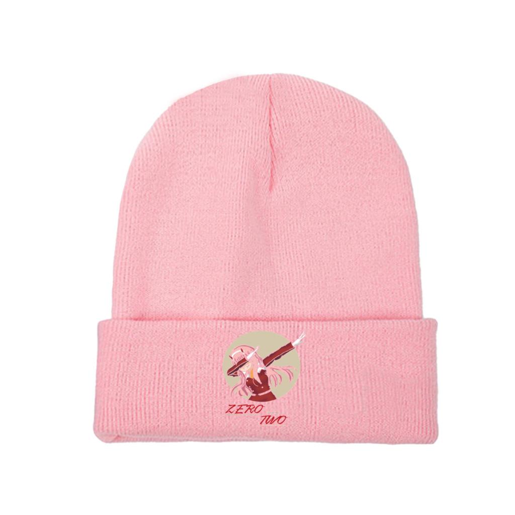 Zero Reasons Two Live Darling In the Franxx Zero Two Knitted Caps for Women Unisex Skullies Beanies Winter Hats Casual Cap