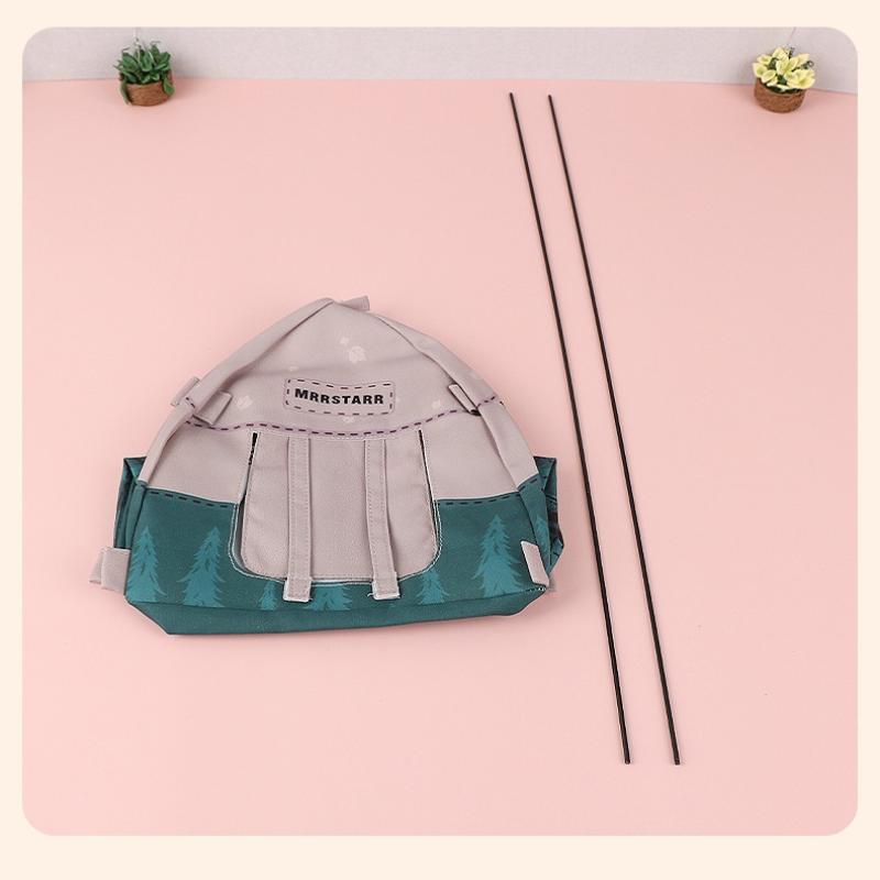 1 Set Miniature Simulated Outdoor Tent Ornament 1:12 Scale Dollhouse Camping Tent Model Decoration Diy Accessories Photo Props