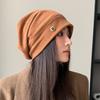 Autumn and Winter Hats, Women's Headgear, Big Head Circumference, Small Face, Cold Hat, Retro Versatile Stacking Hat