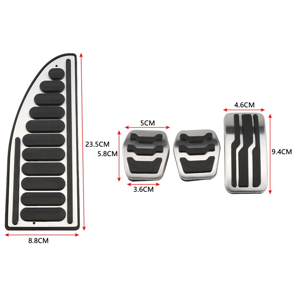 AJO1 Stainless Steel Car Pedal Cover for Ford Focus 2 3 4 MK2 MK3 MK4 RS ST 2005-2020 Kuga Escape 2009-2020 LHD Pads Pedals Parts