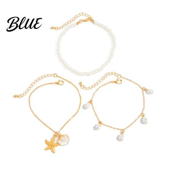 Water-friendly Anklet Beach for Women Starfish Shell Fish Tail Pendant