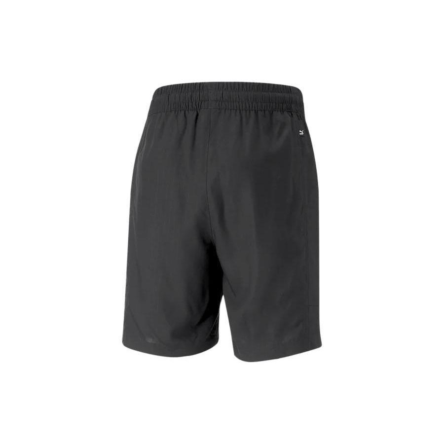 Puma Downtown Series Solid Color Elastic Waist Logo Patch Casual Shorts Men Bottoms Black 538253-01
