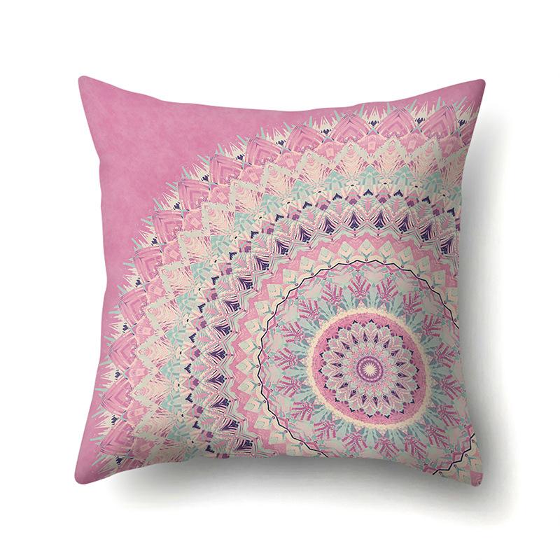 American Retro Ethnic Bohemian Polyester Pillow Case Car Decoration Home Printed Waist Rest Pillow Case