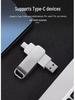 256GB Dual Interface USB Flash Drive with Type-C and 128GB Storage for Phone, Computer, Office, and Car with Fill Light