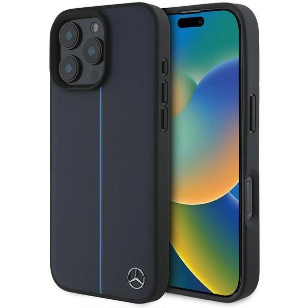 Mercedes Mehmp16X23Rurbv Iphone16 Pro Max 6.9 Granatowy/Navy Hardcase Mb Blue Line Leather Magsafe