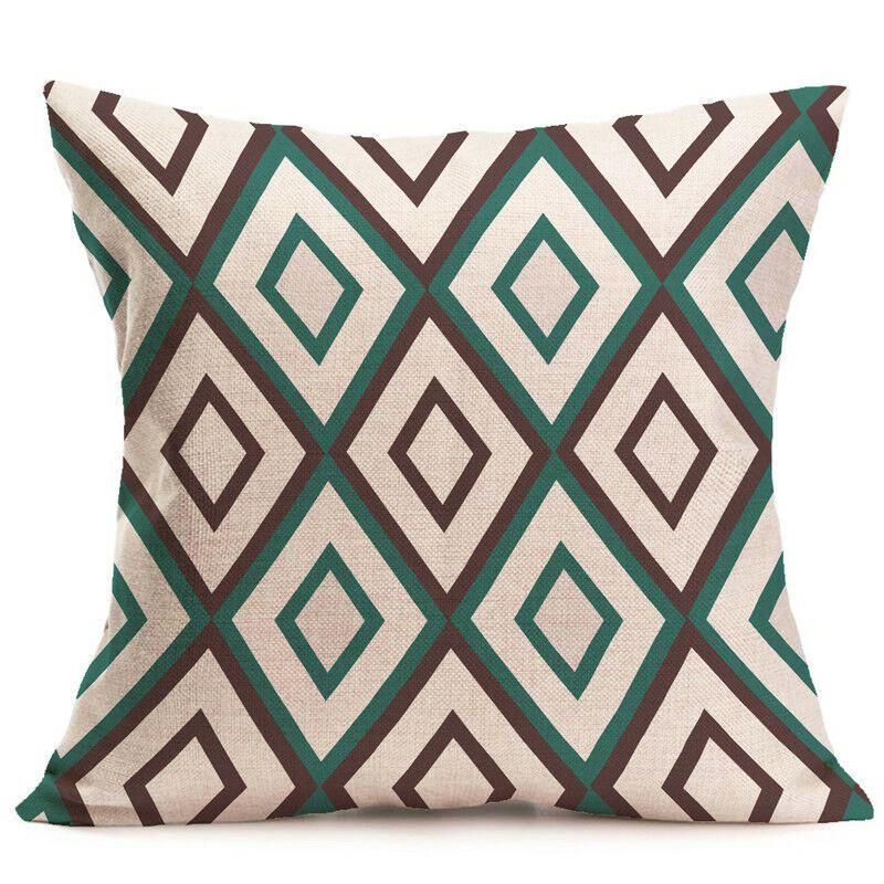 Luxurious Resistant Scatter Waist Throw Pillow Case With Timeless Geometric Design