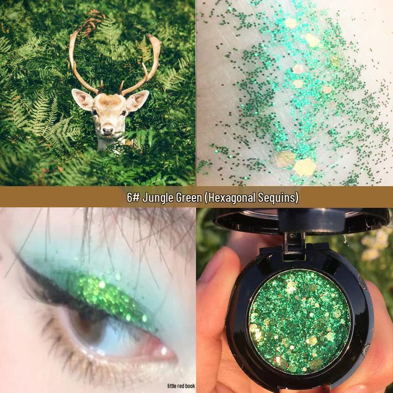 Asha Ruiya Gold Glitter Eyeshadow for Children's Stage Makeup