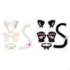 Katzen Cosplay Stirnband und Schwanz Kostümset Entzückend mit Halsband,
