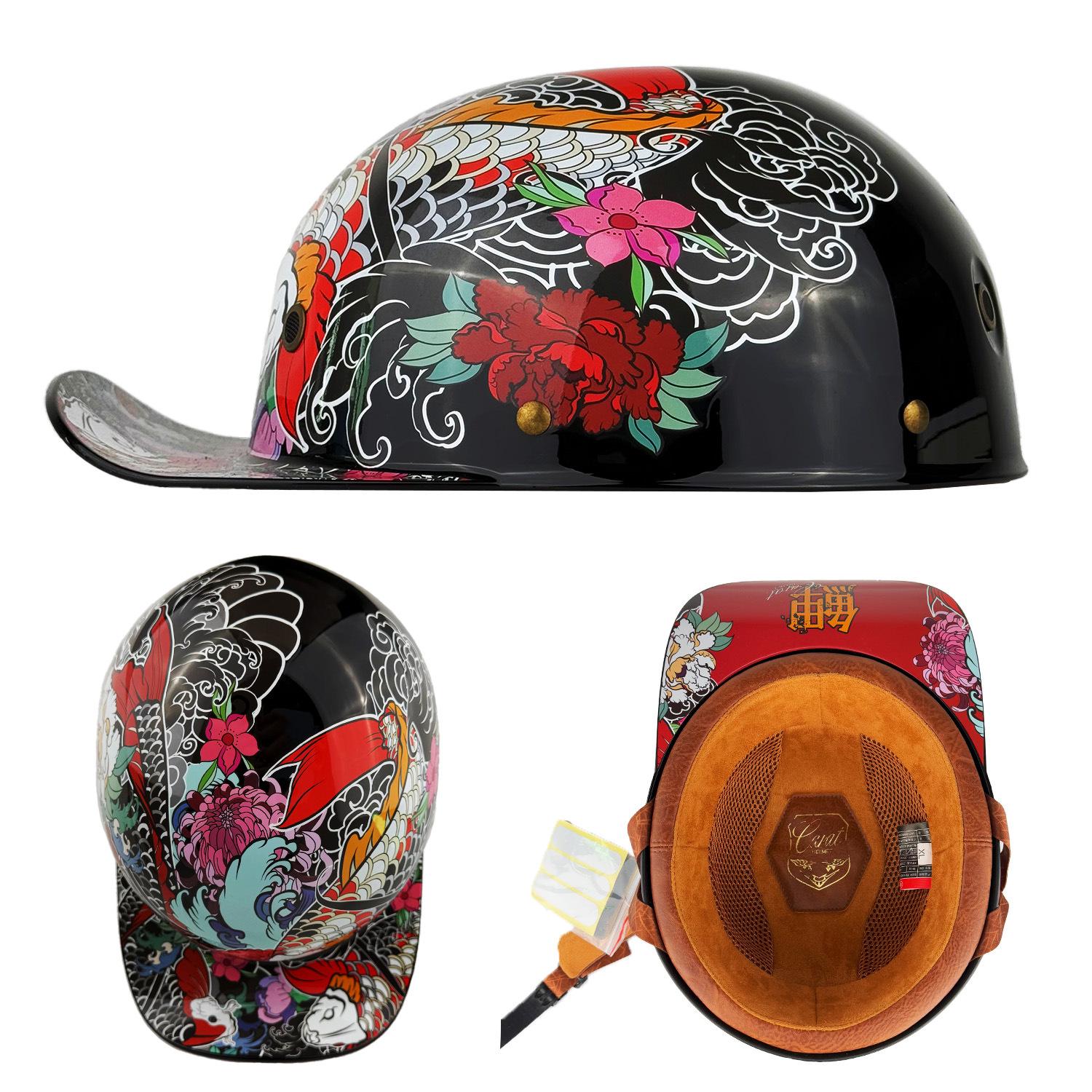 

Retro High-Quality Motorcycle Half Helmet for Men L (56-57cm)
