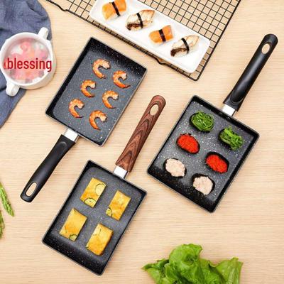 Padella antiaderente quadrata Tamagoyaki in stile giapponese per cucine a induzione - Perfetta per uova e bistecche