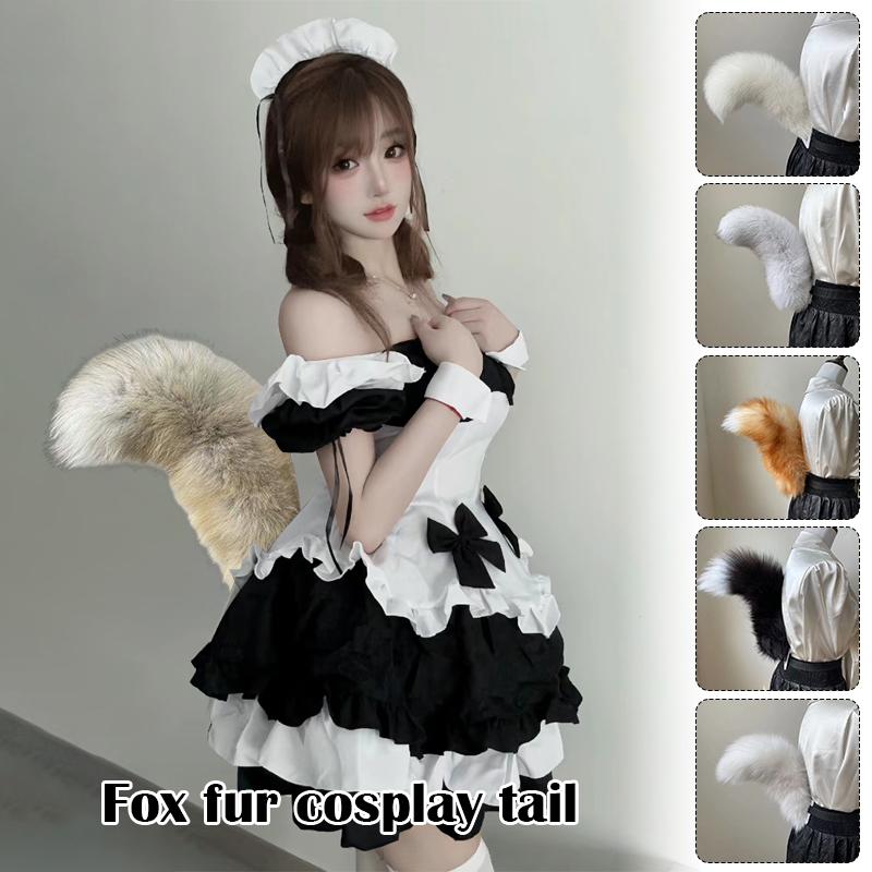 Nouvelle Queue de Renard Pelucheuse Taille Animaux Queue de Renard Accessoires Cosplay Ceinture Réglable Accessoires Anime Queue en Fausse Fourrure Costume
