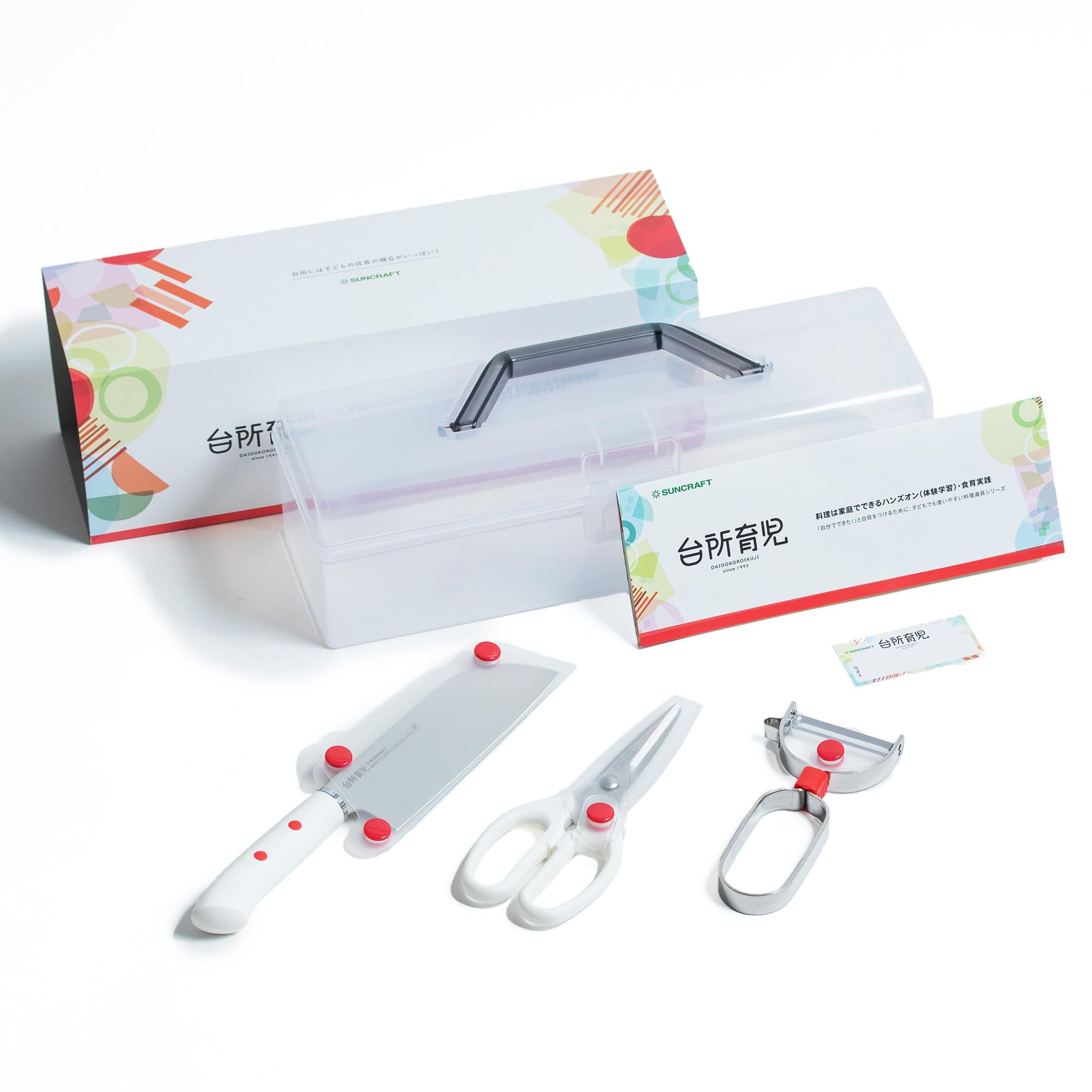 

Suncraft Набор кухонных инструментов для начинающих, Набор из 3 предметов, Для правшей, Япония, Дети, DIG-301 белый