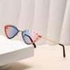 New Cat Eyes Sunglasses Luxury Brand Design Retro Colored Women Sun Glasses Holiday Camping Beach Party Uv400 Decoration Glasses