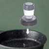 Pot Cleaning Brush Comfort Grip Soap Dispensing Kitchen Scrubber with Replaceable Brush Head
