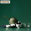 Panda Travel Tea Set Kit Traditional Teapot and Cup Set Set of Cups 1 Pot 2 Cups Tea Making Organizer Portable Camping Handbag