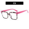 Color matching contrasting square glasses frame TR anti-blue light new flat glasses fashion European and American glasses frame Internet celebrity