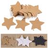 100PCS Kraft Paper Star Shape Label Writable Blank Hanging Tag Decorative Marking Card 3 Colors Available Gift Package Props ZYF