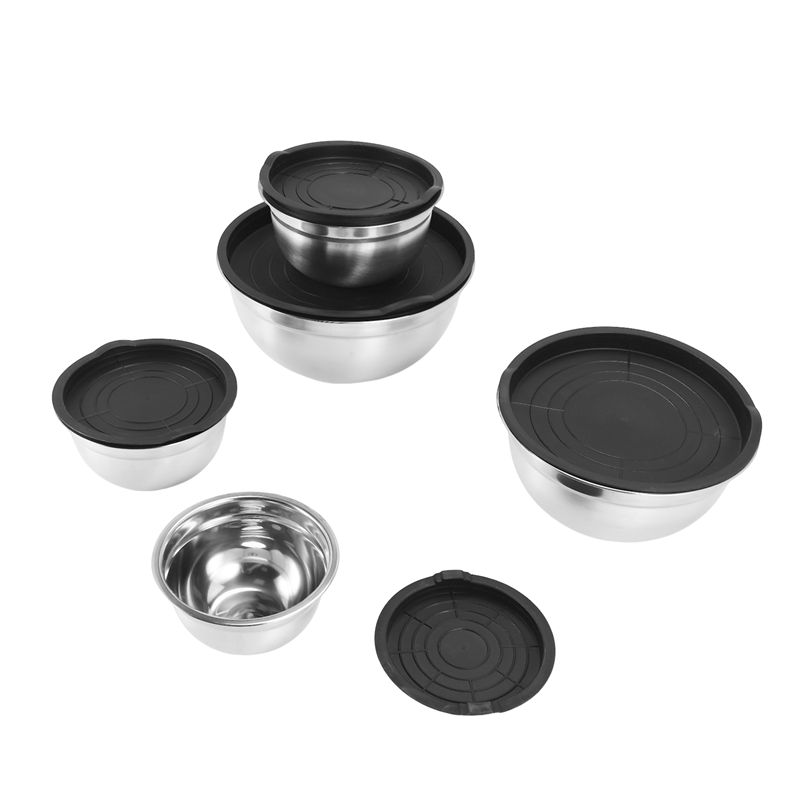 Aug. 5 Pcs Mixing Bowl,Stainless Steel Stackable Salad Bowl With Airtight Lid,Serving Bowl For Kitchen Cooking Baking,Etc