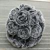 Women's Fashionable Winter Thick Rex Rabbit Fur Hat with Rose Fur Flowers Real Knit Appropriate for Parties