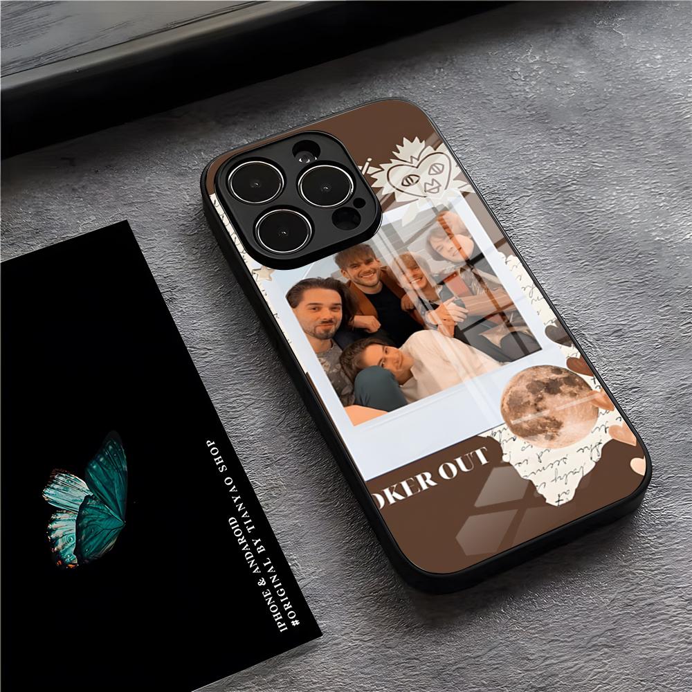 

Чехол для телефона J-Joker Out Band для iPhone 17 Pro Max 15 Pro 16 14 Plus 12 13 Mini 11 Pro Ударопрочная стеклянная крышка iPhone16