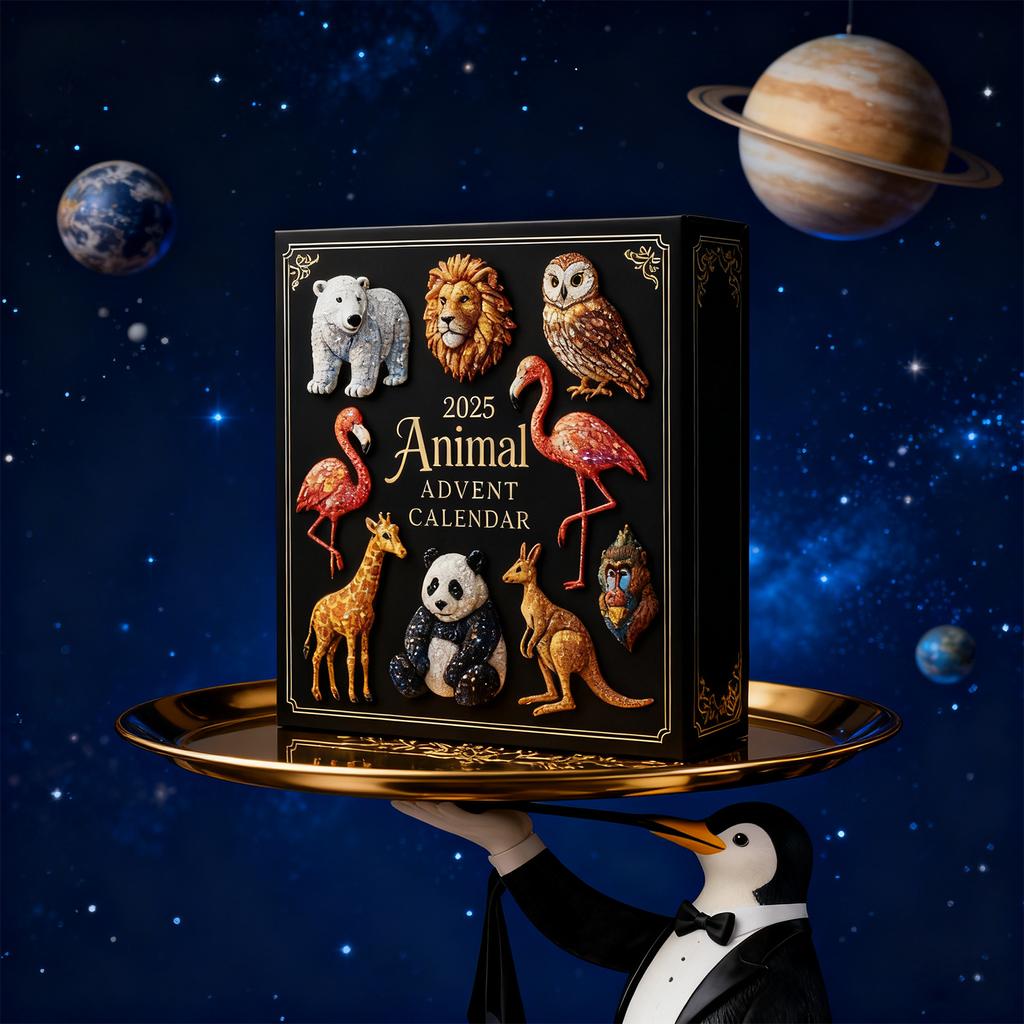 Odpočítávací kalendář obsahuje 24 dárků, odpočítávací kalendář a překvapení.