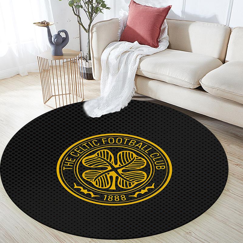 Celtic FC2 Round Area Rug,Carpet Rug for Living Room Bedroom Sofa Playroom Decor,Non-slip Floor Mat