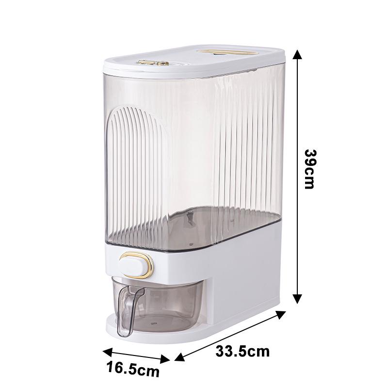 Press-Type Rice Storage Container: Sealed, Insect-Proof, Moisture-Proof Rice Bucket for Kitchen - Ideal for Whole Grains.