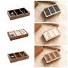 3/5 Slot Wooden Ring Box Magnetic Cover Jewelry Ring Holder Black Walnut Cufflinks Box  Couples