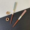 Yamaya Lacquerware Shop's Pair of Champagne Chopsticks and Chopstick Rest Set, a Perfect Gift for Weddings, Wedding Favors, or As a Keepsake. Stylish