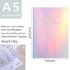 Colore abbagliante 2024 Calendario A5 Pianificatore annuale Agenda inglese Notebook Laser Starlight a colori