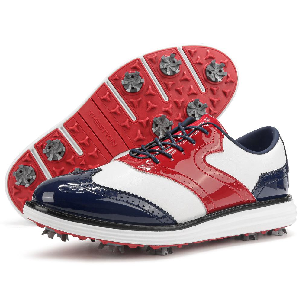 New nail-free professional bottom golf shoes, leather shoes, outdoor training shoes, wear-resistant and non-slip sports shoes