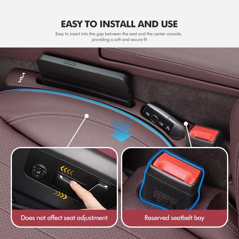 2pcs Car Seat Gap Filler Side Seam Plug Strip Leak-proof Filling Strips For KIA K5 K2 Rio Ceed Soul Picanto Stonic Sorento Forte