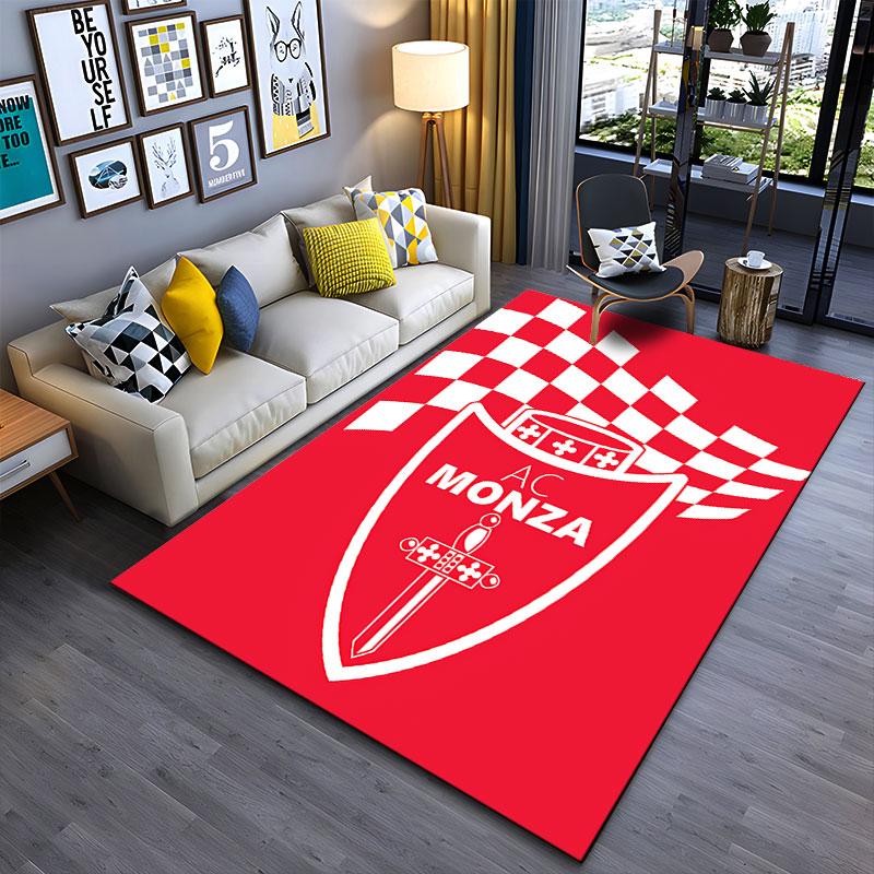 Red Carpet with AC Monza Logo suitable as a non-slip mat for the living room or bedroom sofa