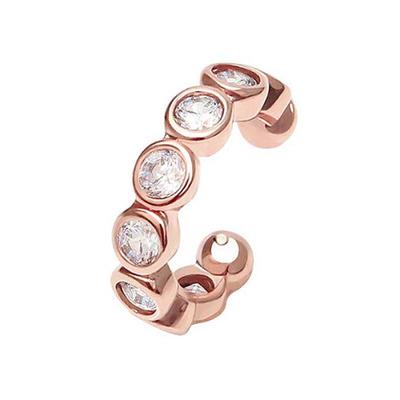 Everyday 14KGP Rose Gold Cubic Bubble Ear Cuff, One Side