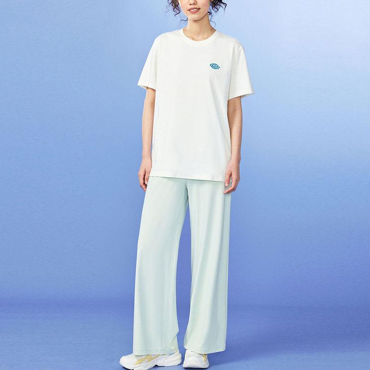 Skechers Sun Protection Pants Solid Color Mid Waist Quick Dry Straight Loose Casual Pants Women Pants Lily-Green L224W069-0215