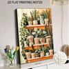 3D Perlenmalerei-Set Topfpflanzen-Design Rahmenlos DIY Perlenkunst Leinwand Freizeit Handgemachtes Bastelset für Schlafzimmer Wanddekoration