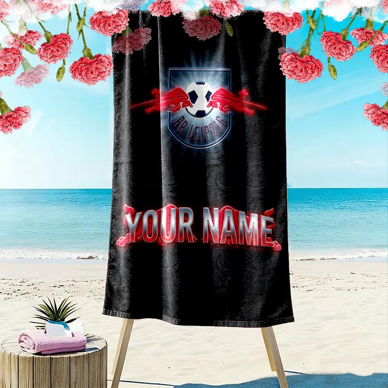 Name Custom RB Leipzig Print Beach Towel, Large Soft Quick Dry Towel for Beach Camping Swimming
