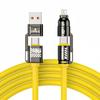 4 In 1 240W Fast Charging Data Cable, Dual Type-C Lightning USB Multi Port Phone Charger Cable for iPhone Samsung Huawei Xiaomi
