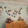 1pc Green Leaves Garland Macrame Wall Art Above Bed Decor Boho Home Decor Mid Century Modern Living Room Wall Decor Plant Mom Gift