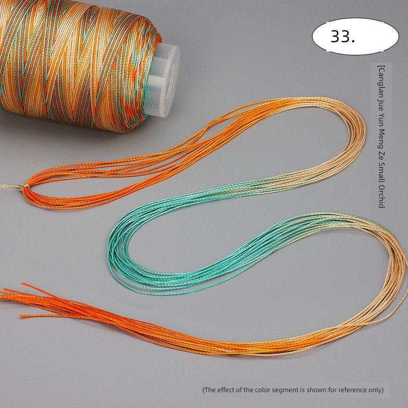 

Шестипрядная секционно-окрашенная нить Пятицветная линия Шелковая нить Ручной работы Узор дракона Ремешок для переноски Красочный детский старинный парный браслет DIY Section 33/Volume 1