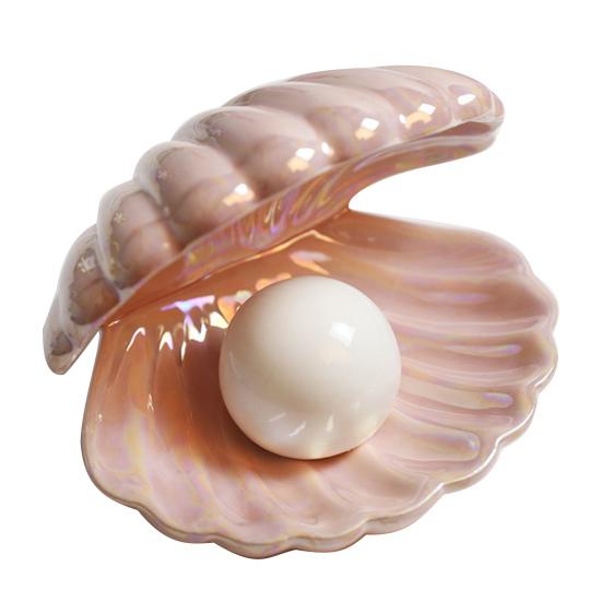 

Керамическая ракушка, жемчужная лампа, украшение для спальни, домашний прикроватный ночник, подарок для девочки розовый