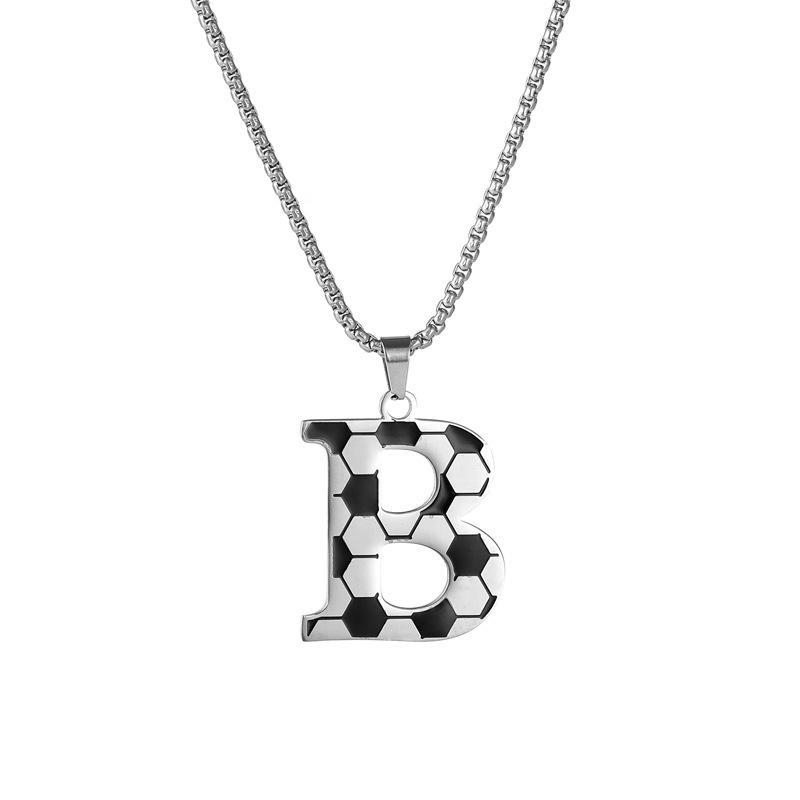 European and American New Football 26 Letter Pendant Necklace Commemorative Gift Necklace Sports Popular 60CM
