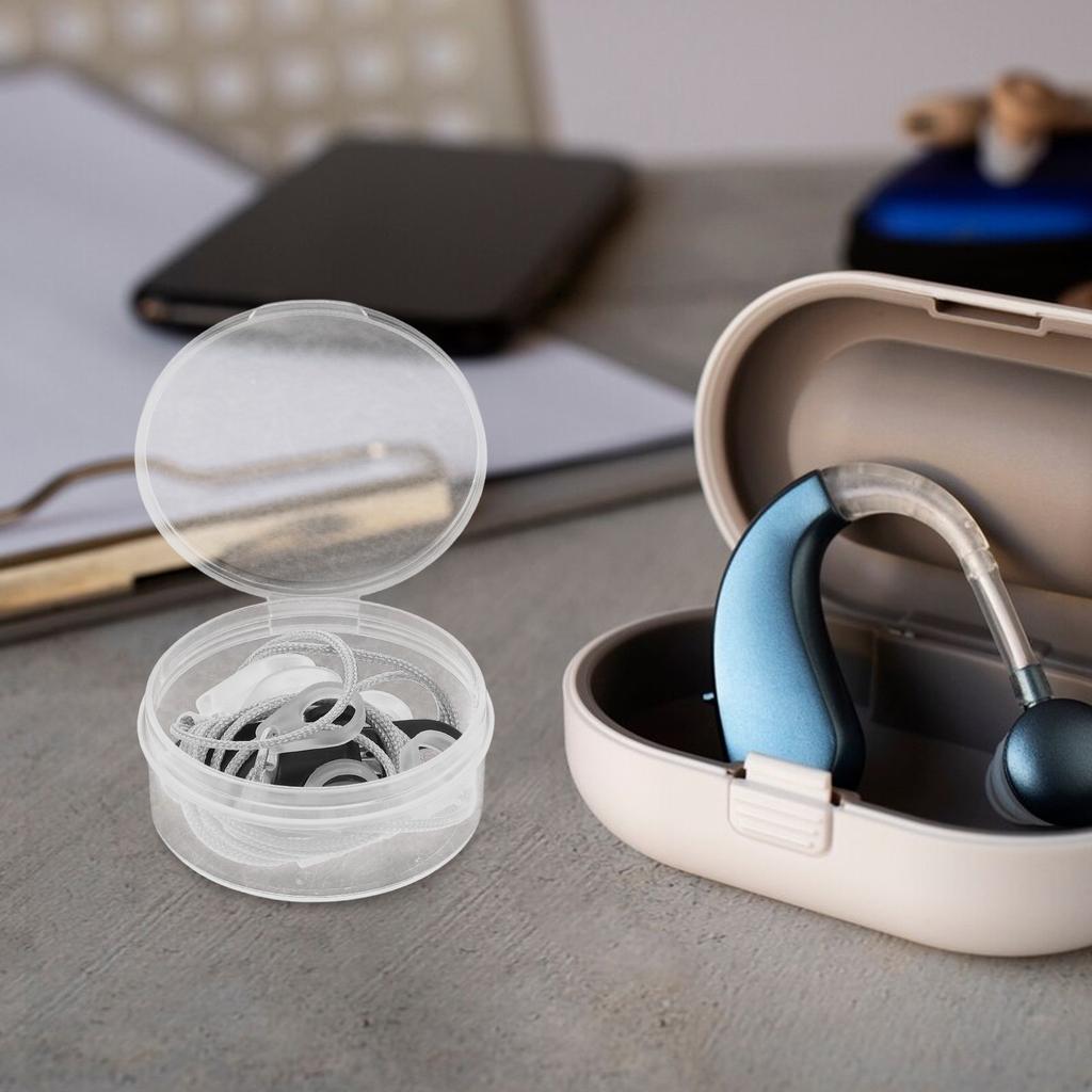 1Set Hearing Amplifier Secure String Lanyard Attachment Clip for Behind-The-Ear Devices Adjustable Comfortable Retention Cord