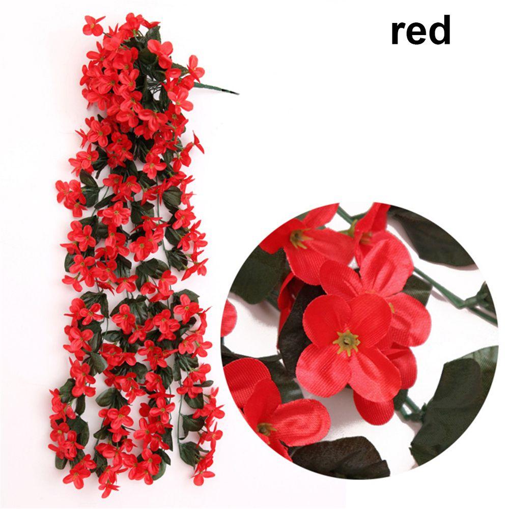 Silk Violet Wall Hanging Artificial Flower Rattan Garden Simulation Fake Vine Home Decor Wedding Indoor Outdoor