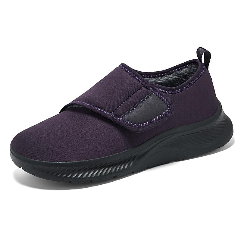 Direct supply of new warm outdoor sports wide last shoes casual velvet cotton shoes non-slip solid color winter shoes
