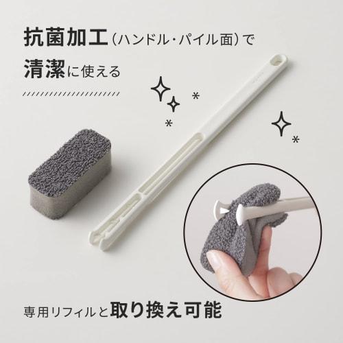 Marna Bottle Cleaning Sponge with Wide Brush (For cleaning hard-to-reach areas like water bottles) Kitchen Sponge Bottle Cleaning Brush, Gray