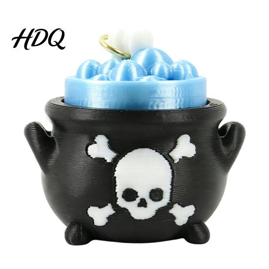 Backpack Accessory for Teens Halloween Fidget Clickers, Cute Mini Black Cat Pumpkin Skeleton Keychain, Compact Tool Home 3D Printed Clicker