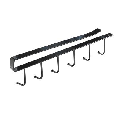 Mug Holder Under Cabinet Iron No Drill Under Shelf 6 Hooks Mug Organizer Hanger for Kitchen Utensils