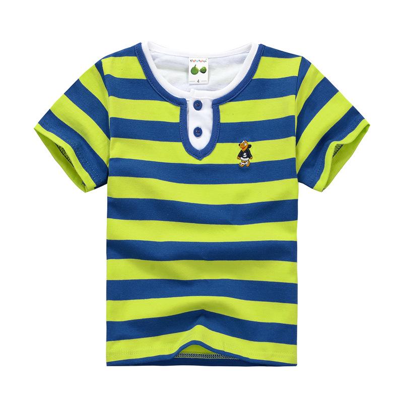 2022 Summer Striped Short-Sleeve T-Shirts for Boys and Girls - One-Piece Baby Clothing
