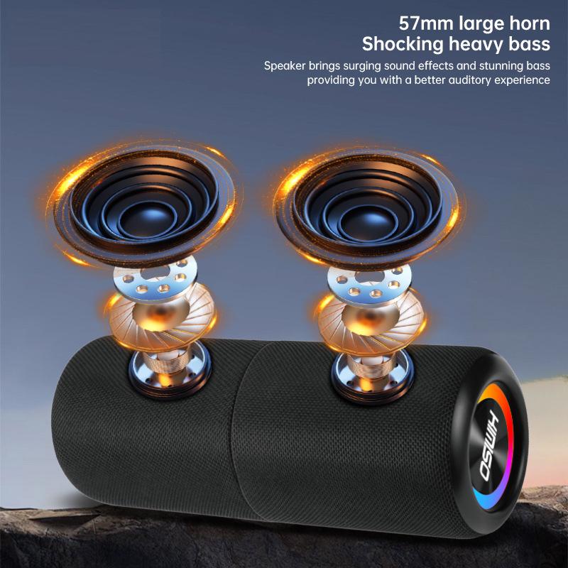20W Shocking Bass Portable Bluetooth Speaker RGB Lights Effect 9D Surround Sound Wireless Subwoofer Boombox Home Outdoor Karaoke
